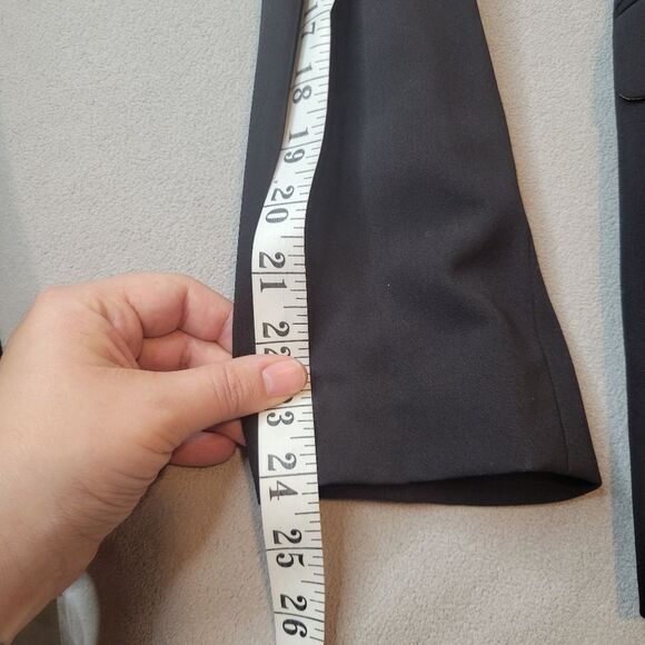 Perry Ellis Black Long Blazer Jacket Size 10 - Picture 7 of 9